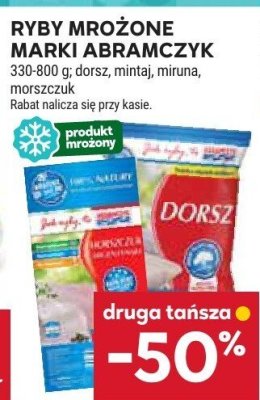 Ryby mrożone marki Abramczyk dorsz, mintaj, miruna, morszczuk promocja w Stokrotka