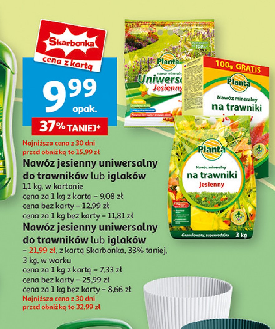 Nawóz jeseinny na trawniki Planta (ogrodowe) promocja