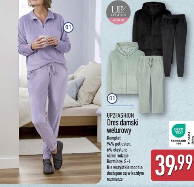 Dres damski welurowy  promocja w Aldi