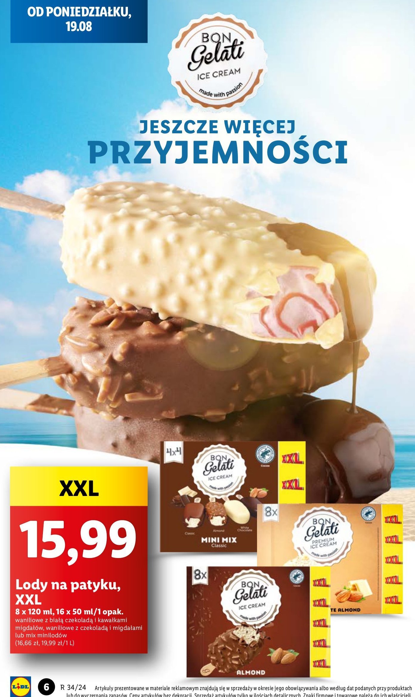 Lody white almond BON GELATI promocja