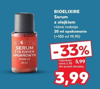 Serum z olejkiem różne rodzaje 20 ml BIOELIXIRE promocja w Kaufland
