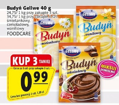 Budyń Gellwe 40 g FOODCARE różne smaki promocja w Prim Market