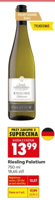 Wino Riesling Palatium promocja w Biedronka