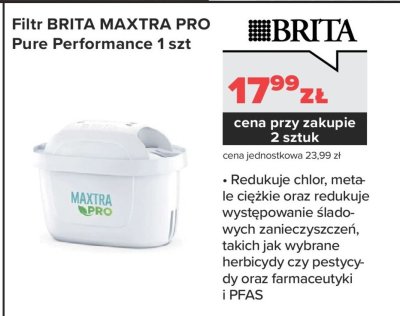 Filtr BRITA MAXTRA PRO Pure Performance 1 szt promocja w NEONET