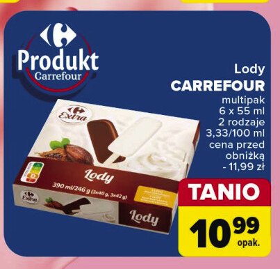 Lody mix Carrefour extra promocja