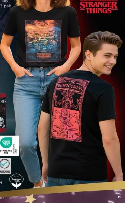 T-shirt damski lub męski z licencją Stranger Things promocja w Biedronka