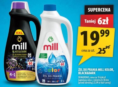 Żel do prania Mill Kolor, Black&Dark promocja w Arhelan