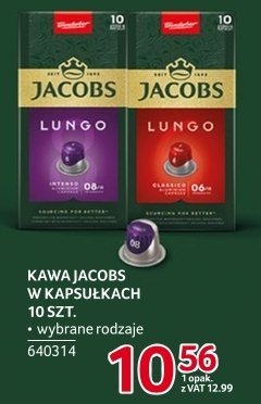 Kawa Jacobs w kapsułkach Lungo 10 szt. promocja w Selgros
