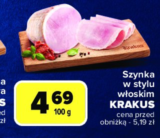 Szynka w stylu włoskim Krakus animex promocja w Carrefour