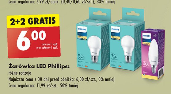 Żarówka 40w e14 Philips promocja