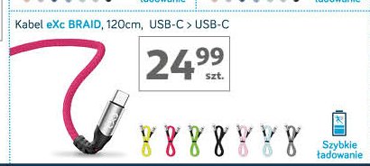 Kabel usb-usb c 120 cm Exc promocja