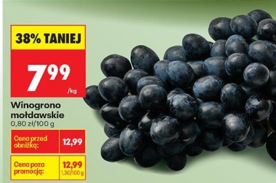 Winogrono mołdawskie na wagę promocja w Biedronka