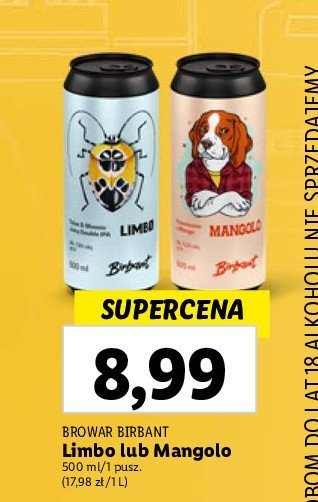 Piwo BIRBANT MANGOLO promocja