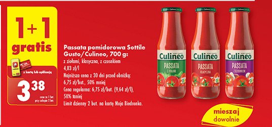 Passata z ziołami Culineo promocja