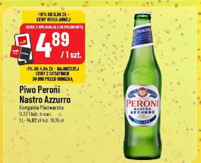 Piwo Peroni Nastro Azzurro promocja w POLOmarket