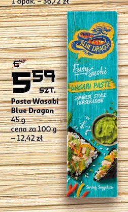 Pasta wasabi do sushi Blue dragon promocja
