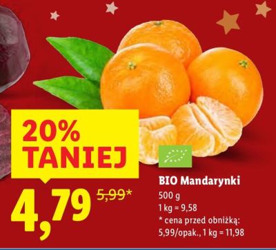 Mandarynki BIO Mandarynki promocja w Lidl