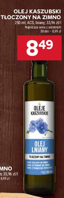 Olej lniany Oleje kaszubskie promocja