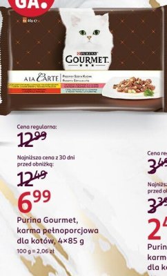 Karma pełnoporcjowa dla kotów, 4×85 g promocja w Rossmann