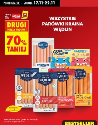 Parówki drobiowe Giżewski promocja w Biedronka