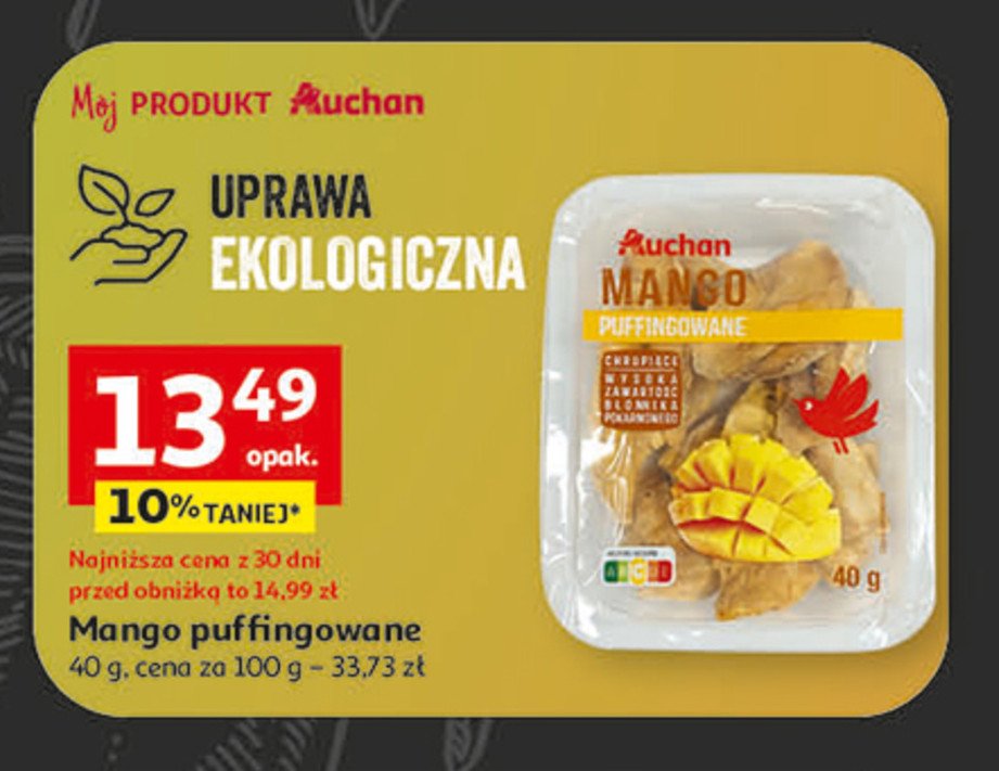 Mango puffingowane Auchan różnorodne (logo czerwone) promocja