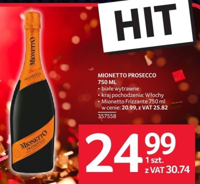 Mionetto Prosecco 750 ml promocja w Selgros