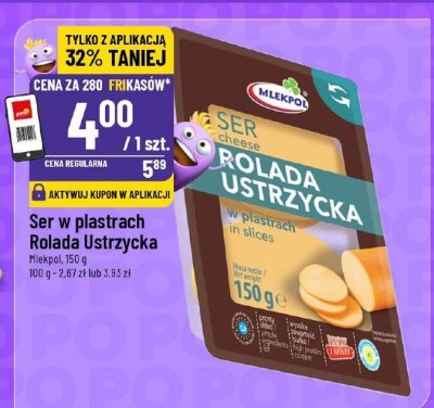 Ser w plastrach Rolada Ustrzycka Mlekpol promocja w POLOmarket