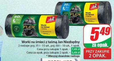 Worki na 艣mieci z ta艣m膮 35 l Jan niezb臋dny promocja