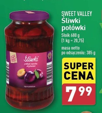 Śliwki połówki Sweet valley promocja