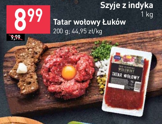 Tatar wołowy Łmeat łuków promocja