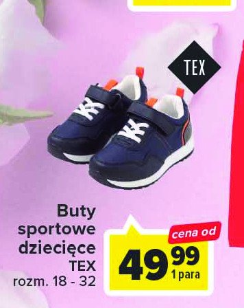 Buty sportowe rozm. 18-32 Tex promocja