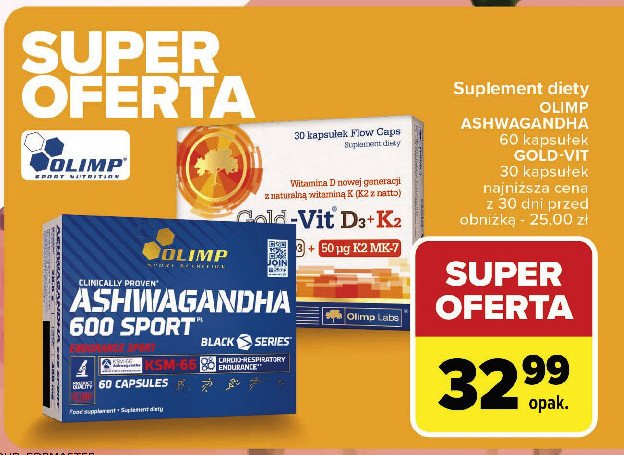 Tabletki OLIMP LABS GOLD-VIT A+E promocja w Carrefour Market