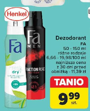 Dezodorant green tea Fa fresh & dry promocja