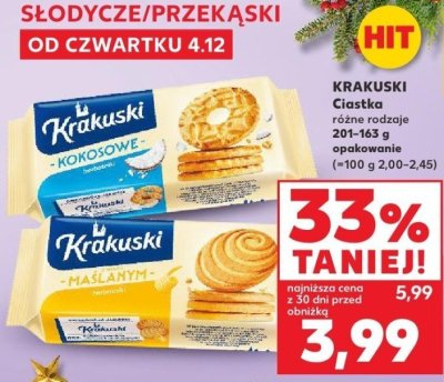 Ciastka KRAKUSKI różne rodzaje promocja w Kaufland
