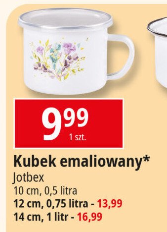 Kubek emaliowany 14 cm z pokrywką Jotbex promocja