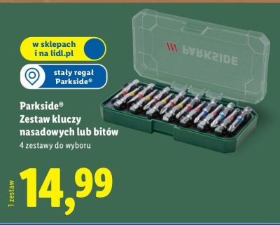 Zestaw kluczy nasadowych lub bitów Parkside promocja w Lidl