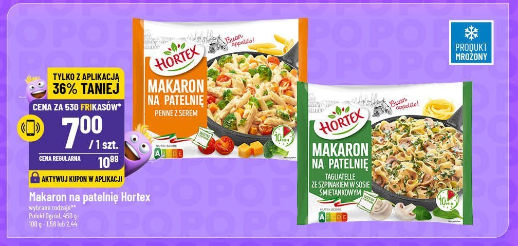 Makaron na patelnię z sosem serowym Hortex promocja