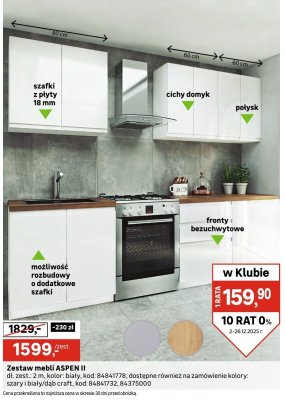 Zestaw mebli kuchennych ASPEN II biały promocja w Leroy Merlin