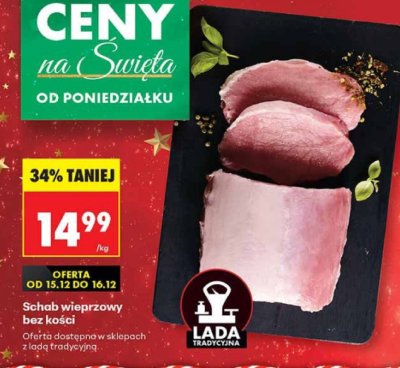 Schab wieprzowy bez kości promocja w Biedronka