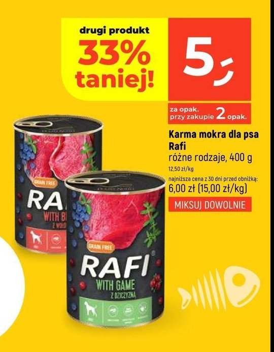 Karma dla psa z dziczyzną Rafi promocja w Dealz