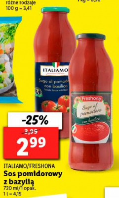 Passata pomidorowa z bazyli膮 Freshona promocja