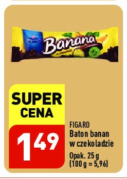 Baton pianka banana w czekoladzie Figaro promocja