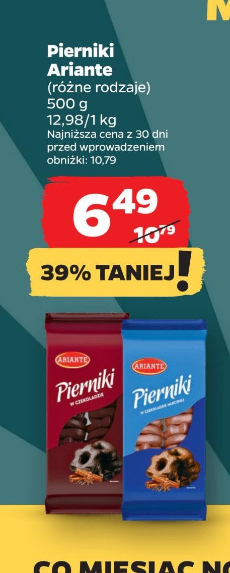 Pierniki w czekoladzie mlecznej Ariante promocja w Netto