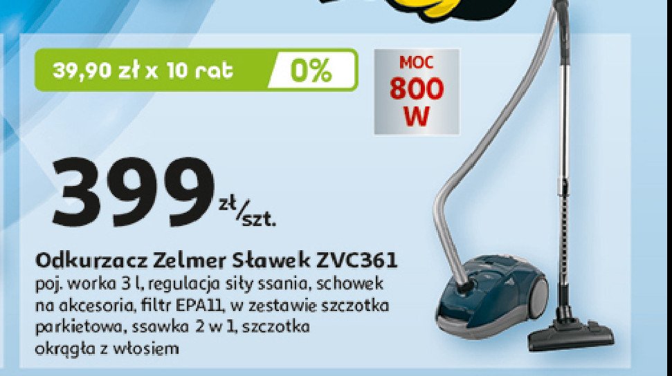 Odkurzacz sławek zvc361 Zelmer promocja