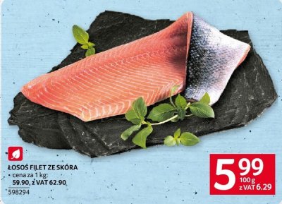 Łosoś filet ze skórą promocja w Selgros