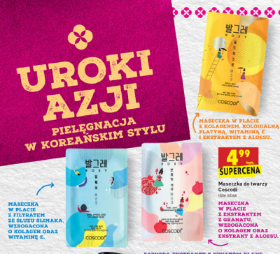 Maseczka na twarz w płachcie z ekstraktem z granatu Coscodi promocja