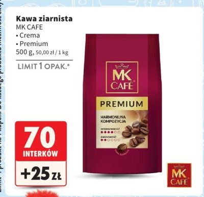 Kawa ziarnista Premium 500g promocja w Intermarche