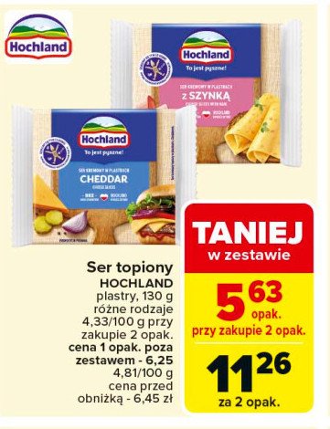 Ser topiony cheddar Hochland promocja