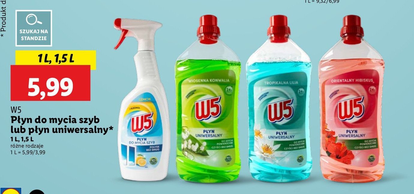 Płyn uniwersalny wiosenna konwalia W5 promocja w Lidl