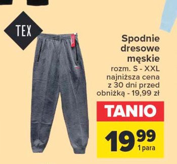 Spodnie dresowe męskie s-xxl Tex promocja